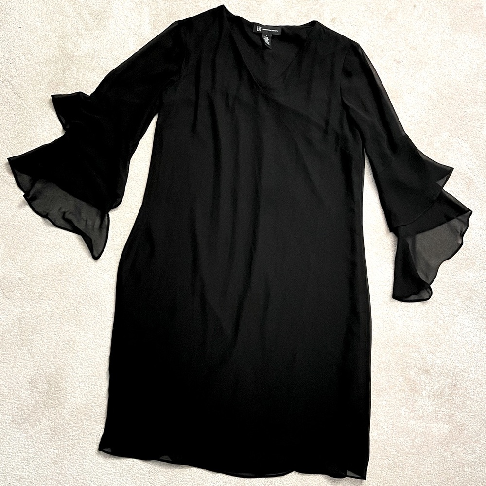 Super Black Silky Flowy Dress
